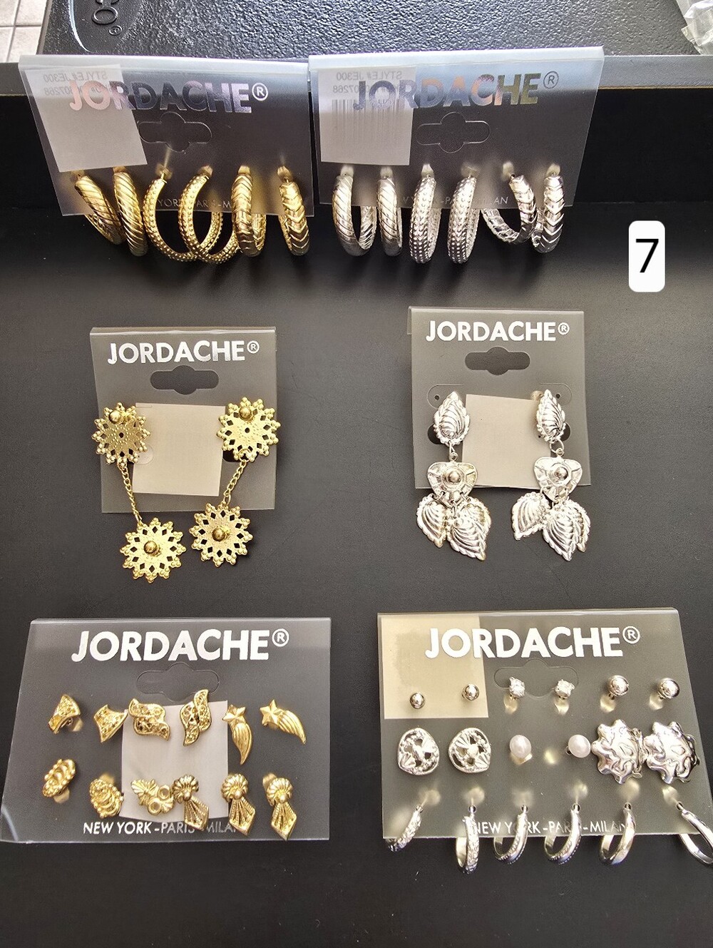 Jordache Vintage Earrings Gold And Silver Toned, NWT